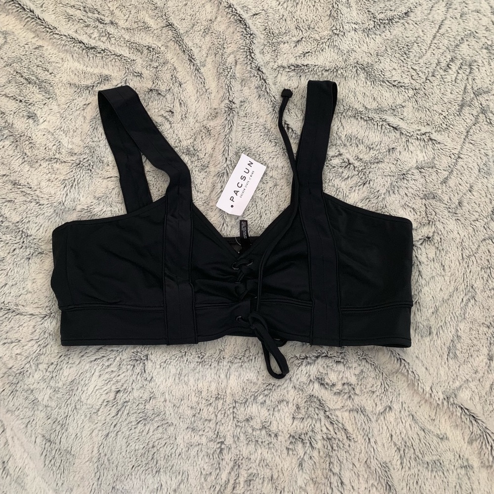 Lace up swim top